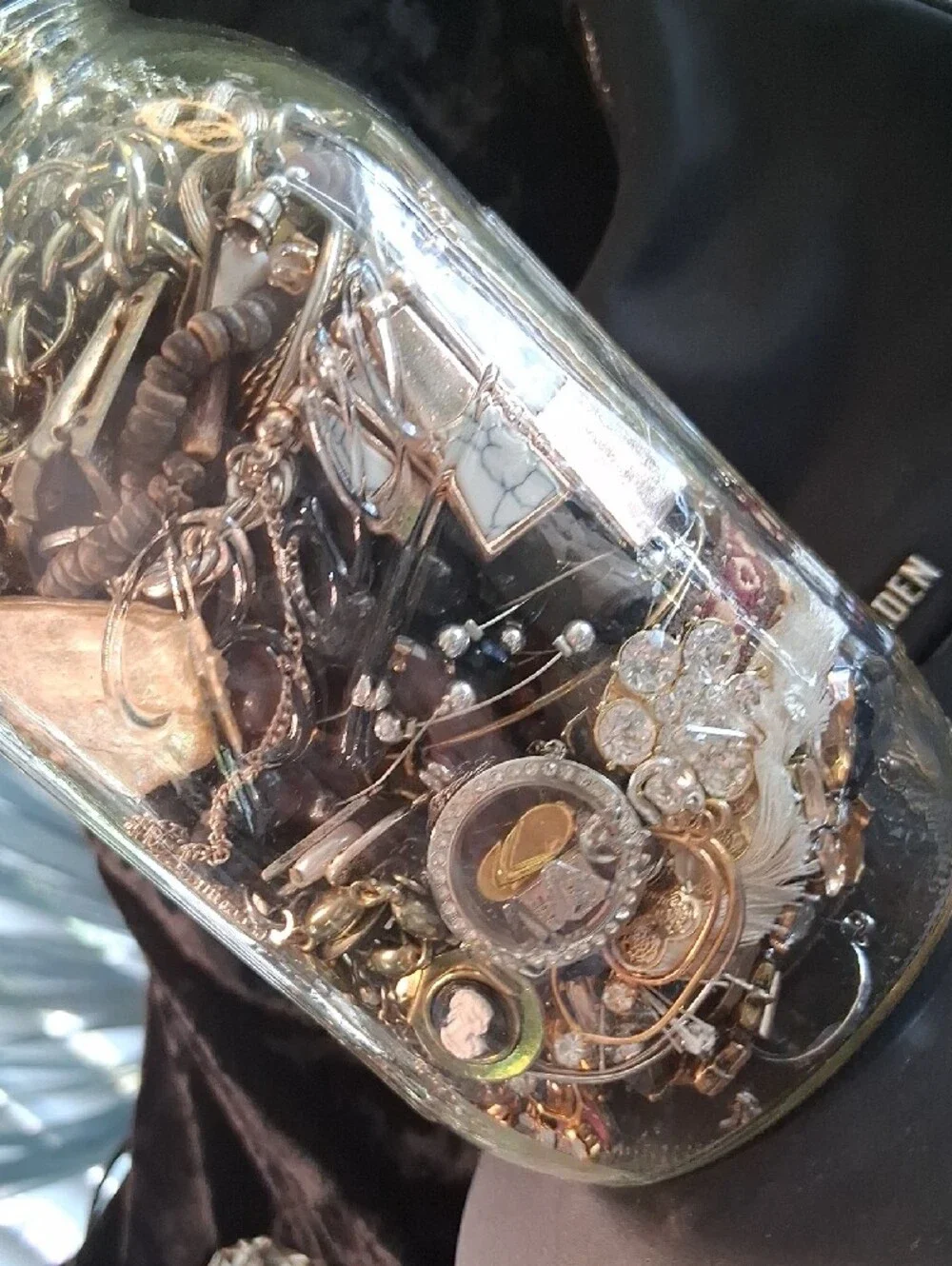 Vintage To Modern Jewelry Jar of Mixed Jewelry Accents - Silver & Gold 5lbs.